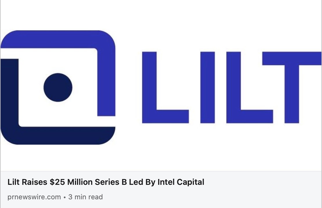 Lilt Raises $25 Million Series B Led By Intel Capital
